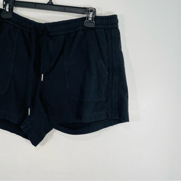 Athleta Farallon Black Mid Rise Drawstring Waist Organic Cotton Shorts 16 - Picture 3 of 14